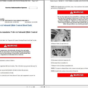 Caterpillar Wheel Loader 938F 1KM Operators Service Manual Schematics 1