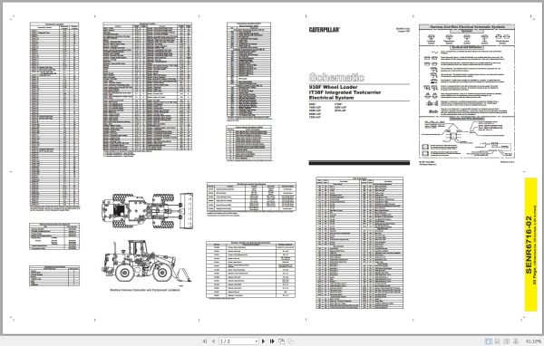 Caterpillar Wheel Loader 938F 1KM Operators Service Manual Schematics 3