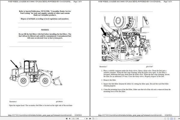 Caterpillar Wheel Loader 938H MCC Maintenance Disassembly Assembly Manual Schematics 2