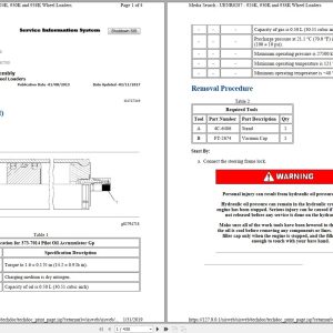 Caterpillar Wheel Loader 938K XXT Operators Service Manual Schematics 1