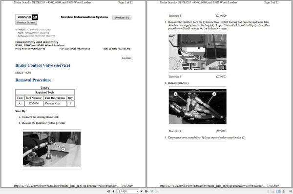 Caterpillar Wheel Loader 938K XXT Operators Service Manual Schematics 2
