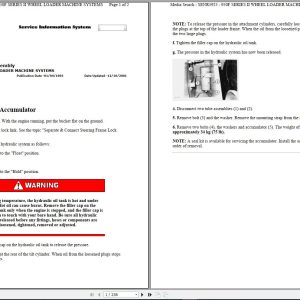 Caterpillar Wheel Loader 950F II 8TK Operators Service Manual Schematics 1