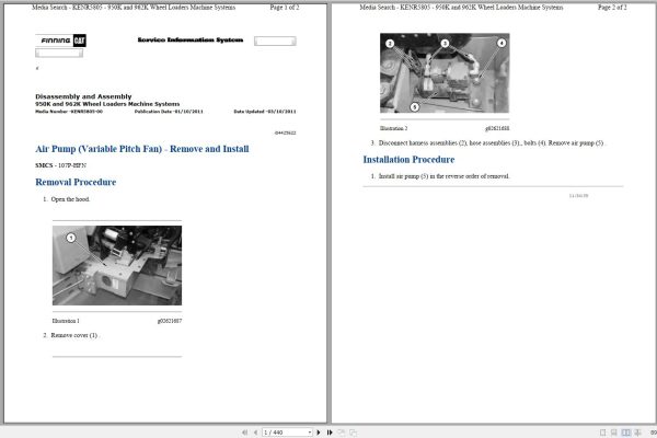 Caterpillar Wheel Loader 950K R4A Operators Service Manual Schematics 1