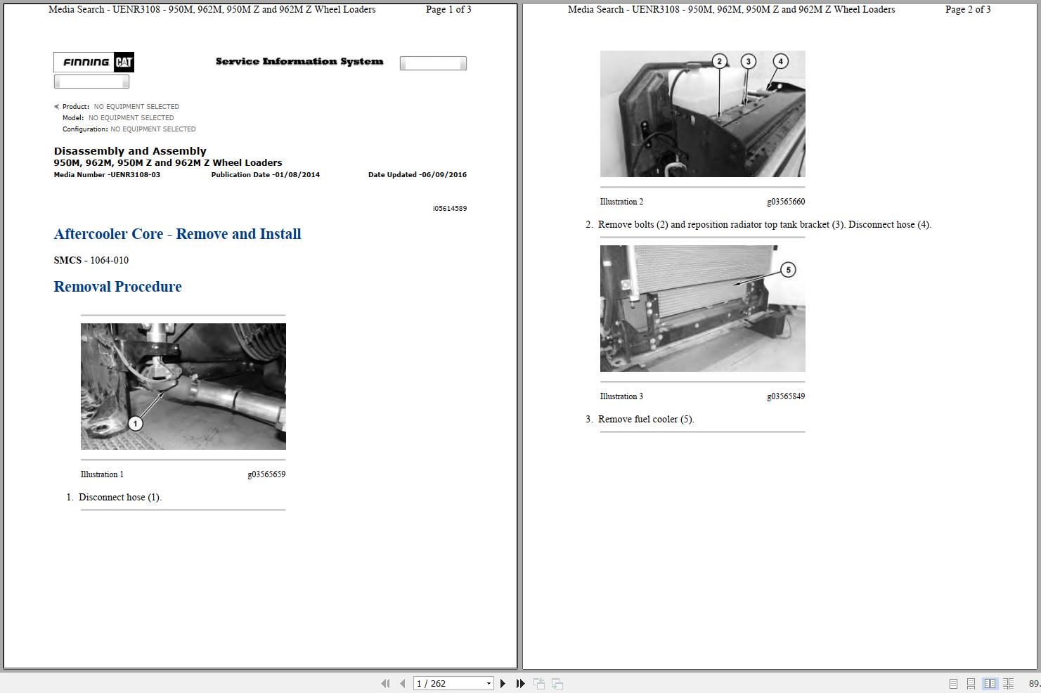 Caterpillar Wheel Loader 962M JYD Operators Service Manual Schematics 1