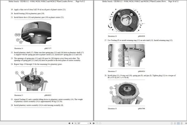 Caterpillar Wheel Loader 962M JYD Operators Service Manual Schematics 2