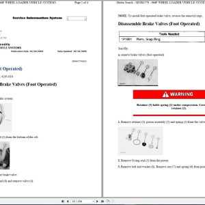 Caterpillar Wheel Loader 966F 3XJ Operators Service Manual Schematics 1
