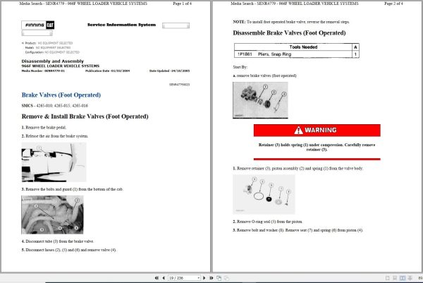 Caterpillar Wheel Loader 966F 3XJ Operators Service Manual Schematics 1