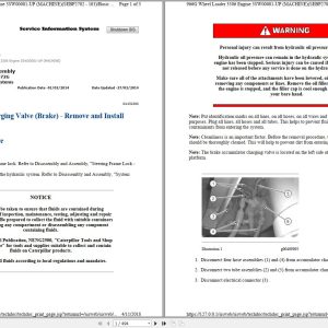 Caterpillar Wheel Loader 966G 3SW Operators Service Manual Schematics 1