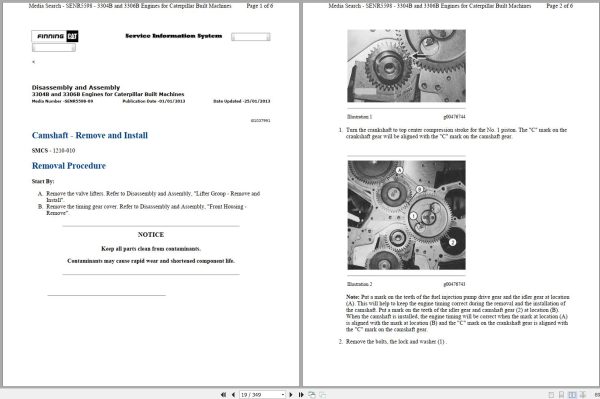 Caterpillar Wheel Loader 966G 3SW Operators Service Manual Schematics 2