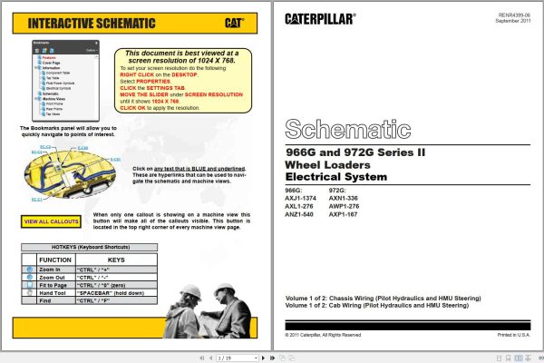 Caterpillar Wheel Loader 966G II AXL Operators Service Manual Schematics 3
