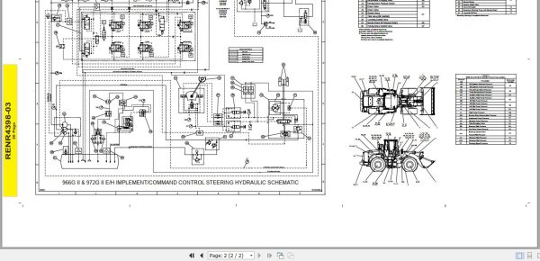 Caterpillar Wheel Loader 966G II AXL Operators Service Manual Schematics 5