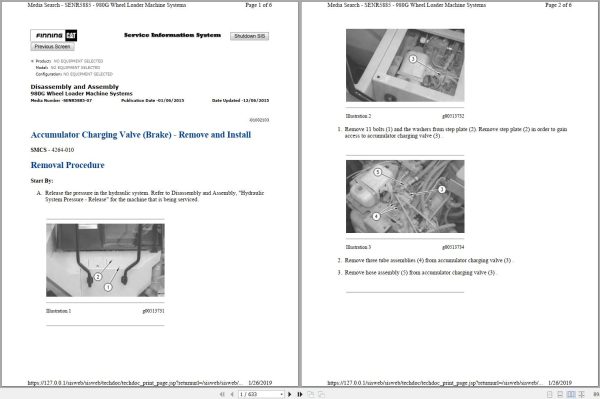 Caterpillar Wheel Loader 980G 2KR Operators Service Manual Schematics 1