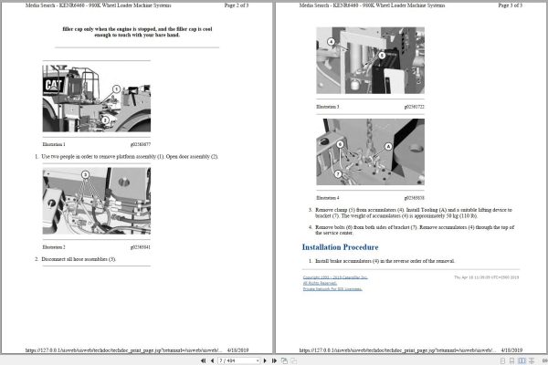 Caterpillar Wheel Loader 980K W7K Operators Service Manual Schematics 2