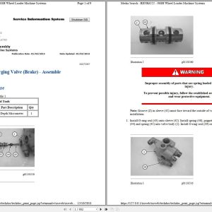 Caterpillar Wheel Loader 988H BXY Operators Service Manual Schematics 1