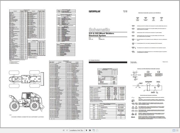 Caterpillar Wheel Skidder 525 1DN Maintenance Service Manual Schematics 3