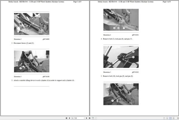 Caterpillar Wheel Skidder 525B 3KZ Operators Service Manual Schematics 2