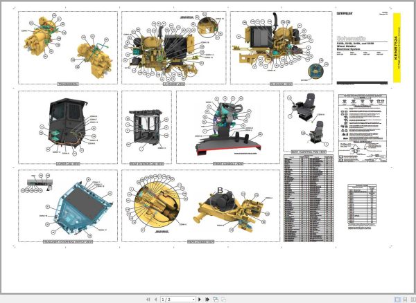 Caterpillar Wheel Skidder 525D GKP Operators Service Manual Schematics 3