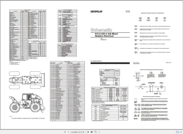 Caterpillar Wheel Skidder 528 96C Operators Service Manual Schematics 3