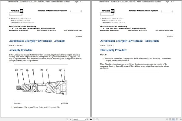 Caterpillar Wheel Skidder 545C 545 Operators Service Manual Schematics 1