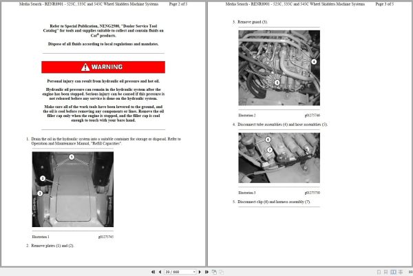 Caterpillar Wheel Skidder 545C 545 Operators Service Manual Schematics 2