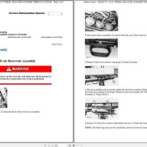 Caterpillar Wheel Tractor Scraper 613C 93X Operators Service Manual Schematics 1