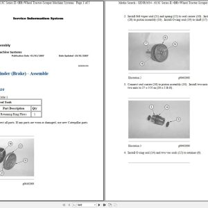 Caterpillar Wheel Tractor Scraper 613C II 8LJ Operators Service Manual Schematics 1