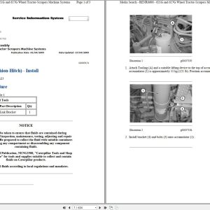 Caterpillar Wheel Tractor Scraper 621G DBB Operators Service Manual Schematics 1