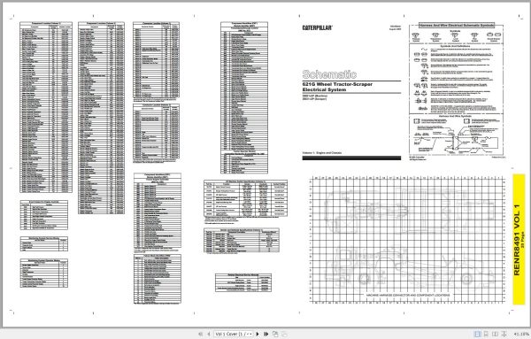 Caterpillar Wheel Tractor Scraper 621G DBB Operators Service Manual Schematics 3
