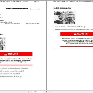 Caterpillar Wheel Tractor Scraper 623B 46P Operators Service Manual Electrical Schematics 1
