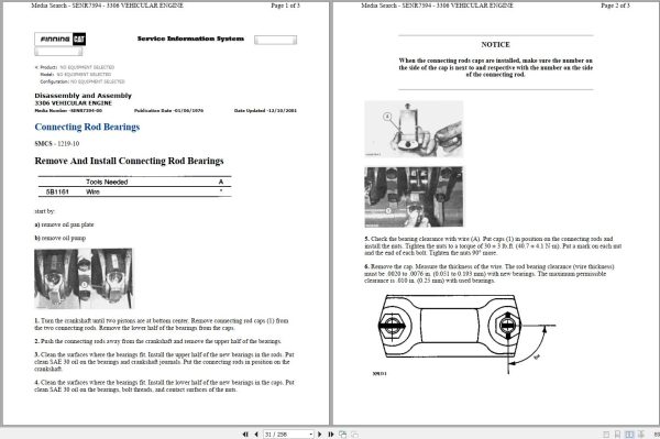 Caterpillar Wheel Tractor Scraper 627B 14S Operators Service Manual Schematics 2
