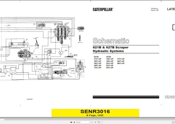 Caterpillar Wheel Tractor Scraper 627B 14S Operators Service Manual Schematics 5