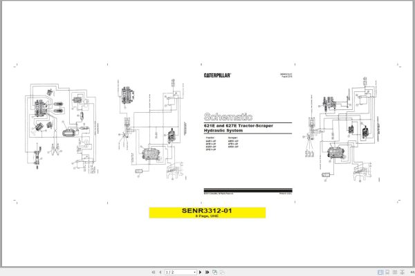 Caterpillar Wheel Tractor Scraper 627E 6FB Operators Service Manual Schematics 5