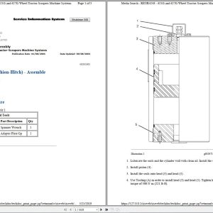 Caterpillar Wheel Tractor Scraper 627G CEX Operators Service Manual Schematics 1