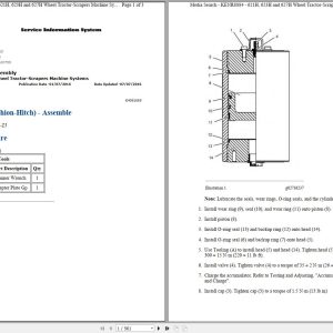 Caterpillar Wheel Tractor Scraper 627H DBW Operators Service Manual Schematics 1