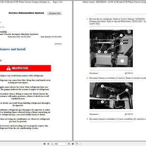 Caterpillar Wheel Tractor Scraper 627H DBW Operators Service Manual Schematics 2