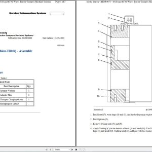 Caterpillar Wheel Tractor Scraper 631G AWK Operators Service Manual Schematics 1