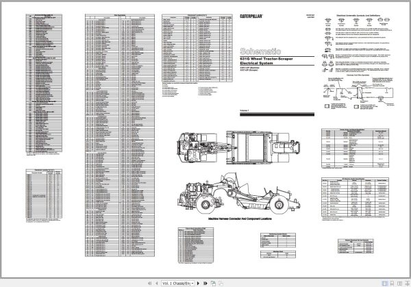 Caterpillar Wheel Tractor Scraper 631G AWK Operators Service Manual Schematics 3