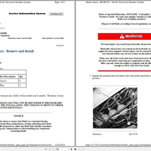 Caterpillar Wheeled Excavator M316C H2C Operators Service Manual Schematics 1