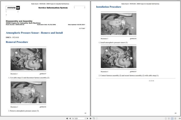 Caterpillar Wheeled Excavator M316C H2C Operators Service Manual Schematics 2