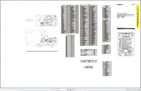 Caterpillar Wheeled Excavator M318D MH W8R Operators Service Manual Schematics 3
