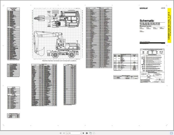 Caterpillar Wheeled Excavator M318D W8P Operators Service Manual Schematics 3