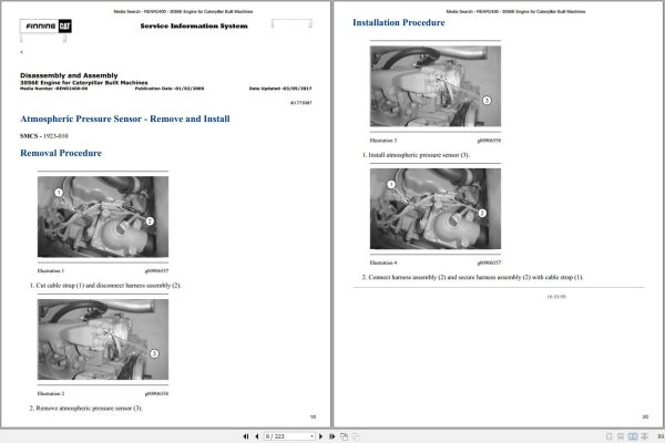 Caterpillar Wheeled Excavator M322C H2E Operators Service Manual Schematics 2