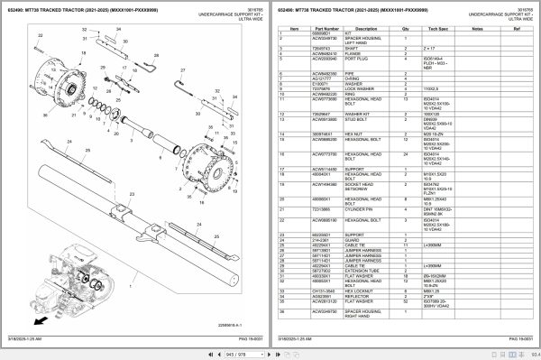 Challenger Tracked Tractor MT738 2021 2025 Spare Parts Catalog 2