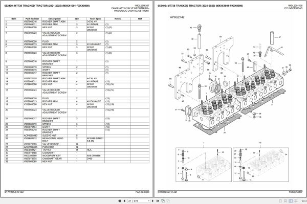Challenger Tracked Tractor MT738 2021 2025 Spare Parts Catalog 3