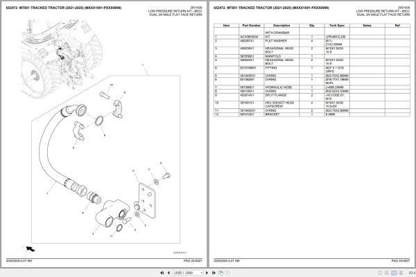 Challenger Tracked Tractor MT851 2021 2025 Spare Parts Catalog 2