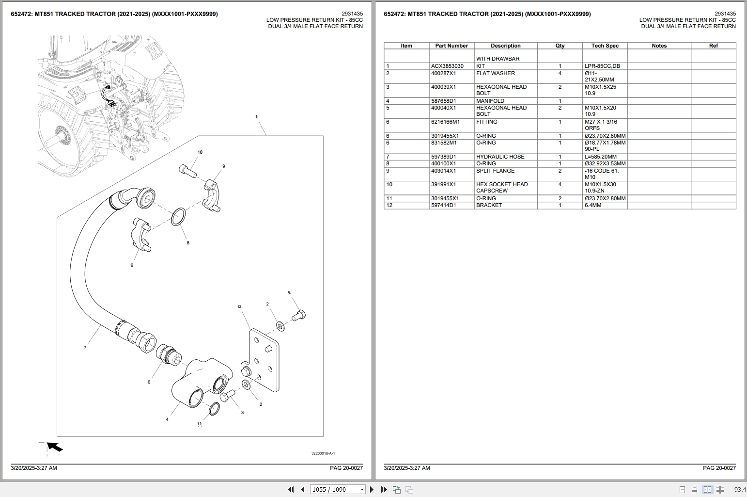 Challenger Tracked Tractor MT851 2021 2025 Spare Parts Catalog 2