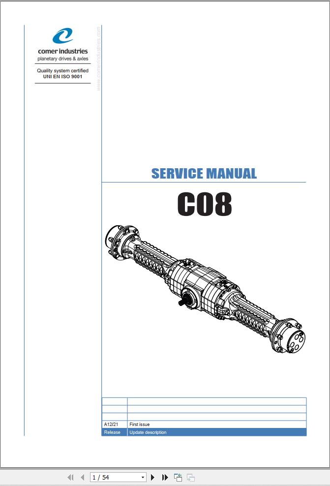 Comer Industries Axle C08 Service Manual 1