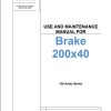 Comer Industries Axles 128 Series Brake 200X40 Use And Maintenance Manual 1