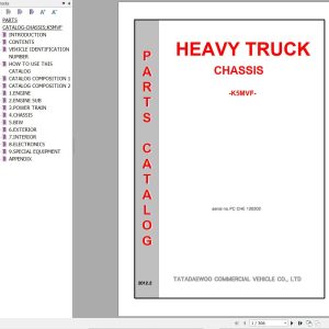 Daewoo Mixer K5MVF Parts Catalog 1