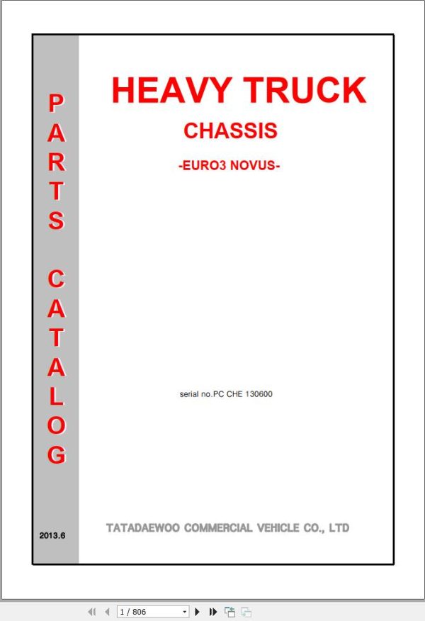 Daewoo Truck EURO3 NOVUS Parts Catalog 1